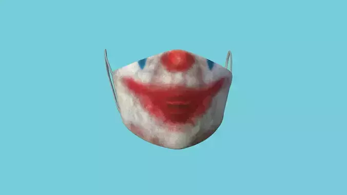 Joker Clown Covid Mask CGI - Character Fashion Design Low-poly 3D model