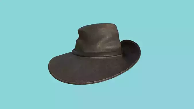 Rust Leather Hat - Character Fashion Design