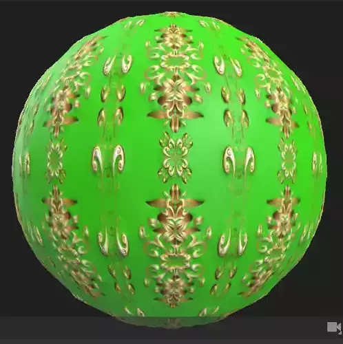 Vintage and doodles Surface PBR Texture on green background