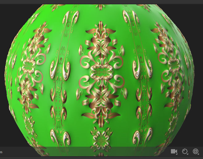 Vintage and doodles Surface PBR Texture on green background Texture_2