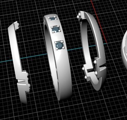 158 Man ring 3D print model_4