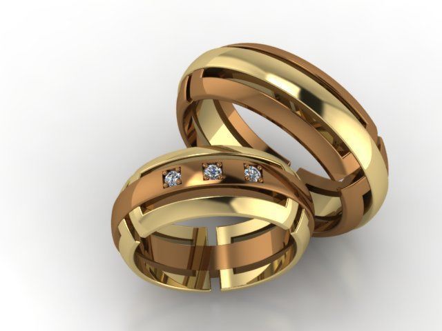 158 Man ring 3D print model_8