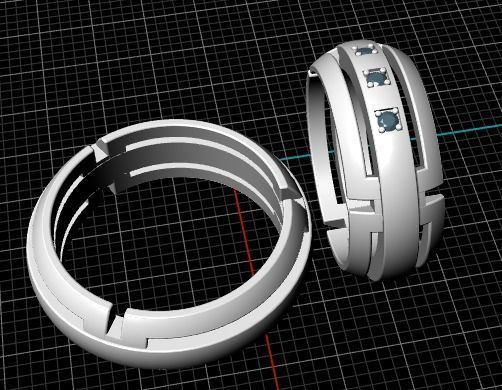 158 Man ring 3D print model_2
