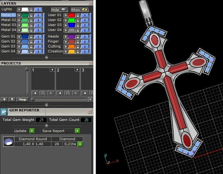 143 Cross 3D print model_4