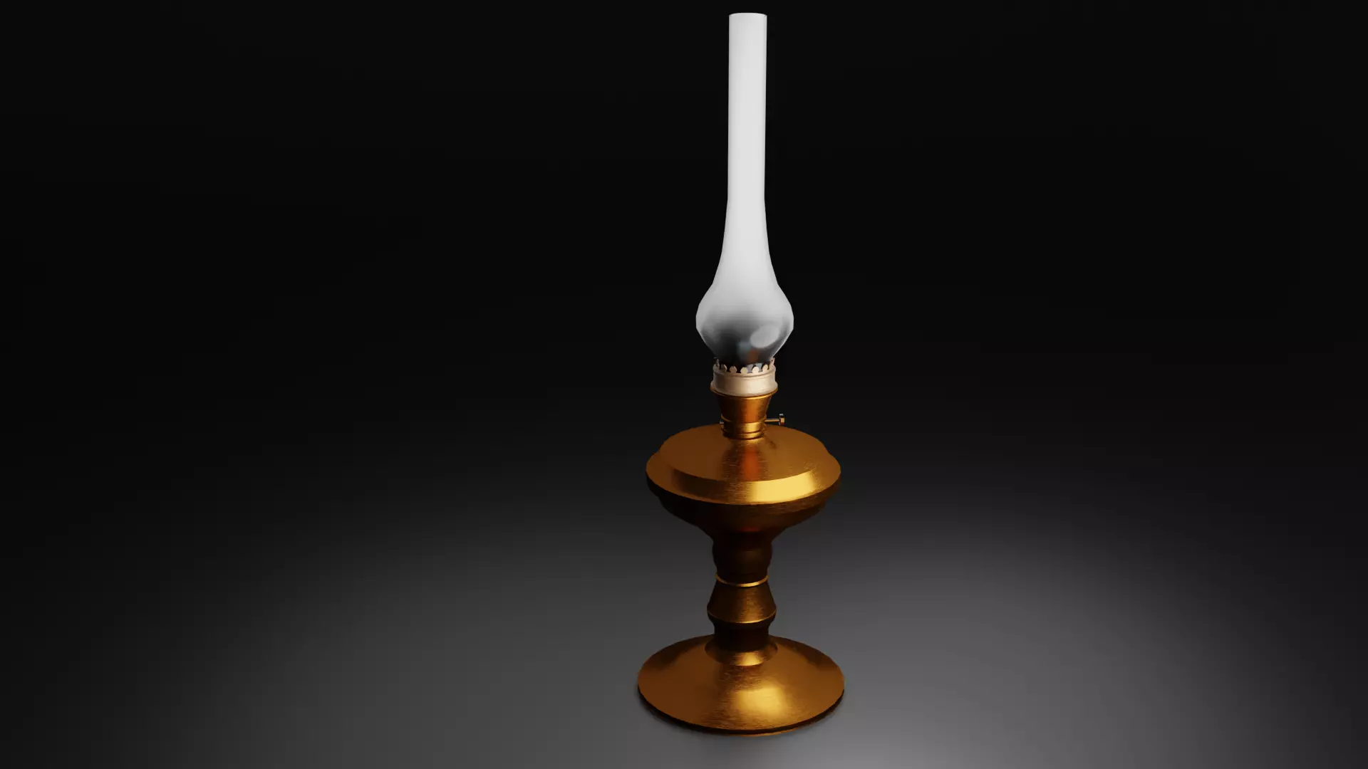 Oil lamp Free low-poly 3D model