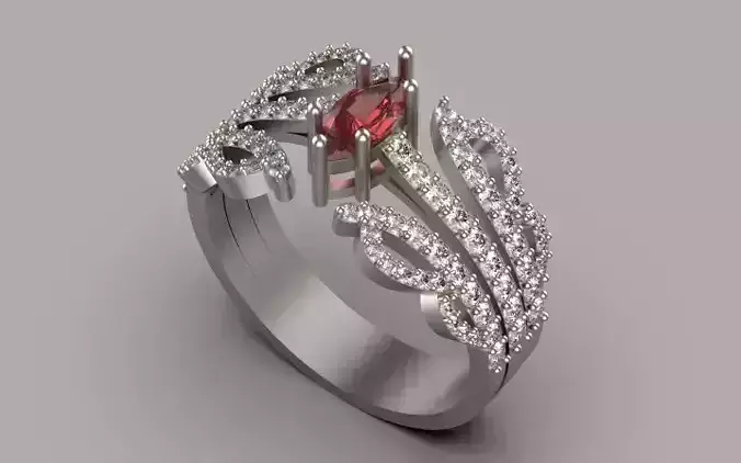 solitaire marquis ring