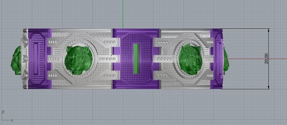 136 Men bracelets 3D print model_6