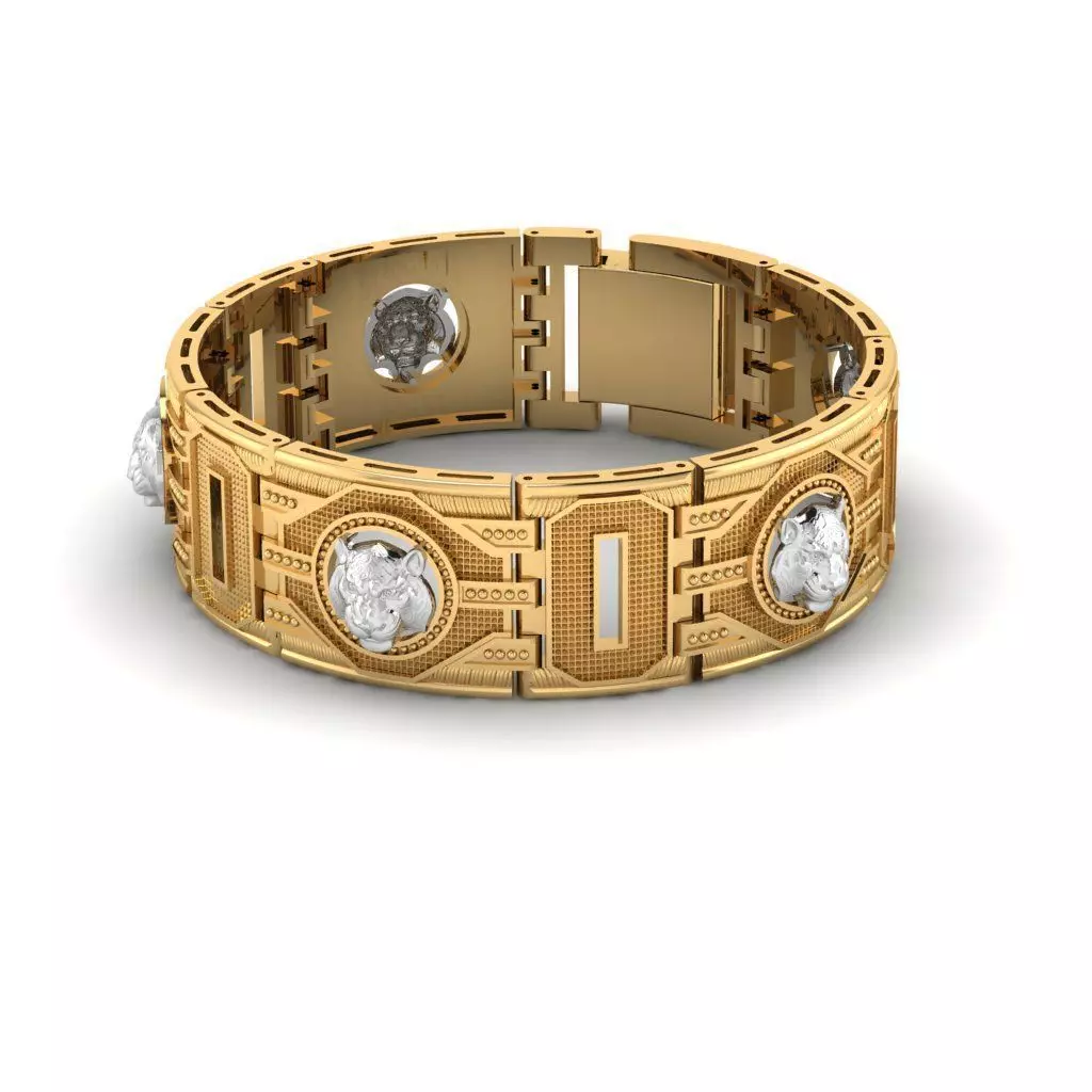 136 Men bracelets 3D print model_0