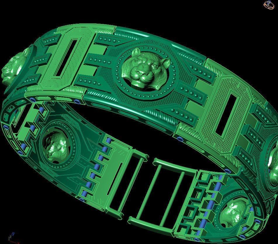 136 Men bracelets 3D print model_7