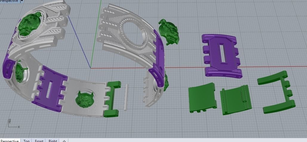 136 Men bracelets 3D print model_5