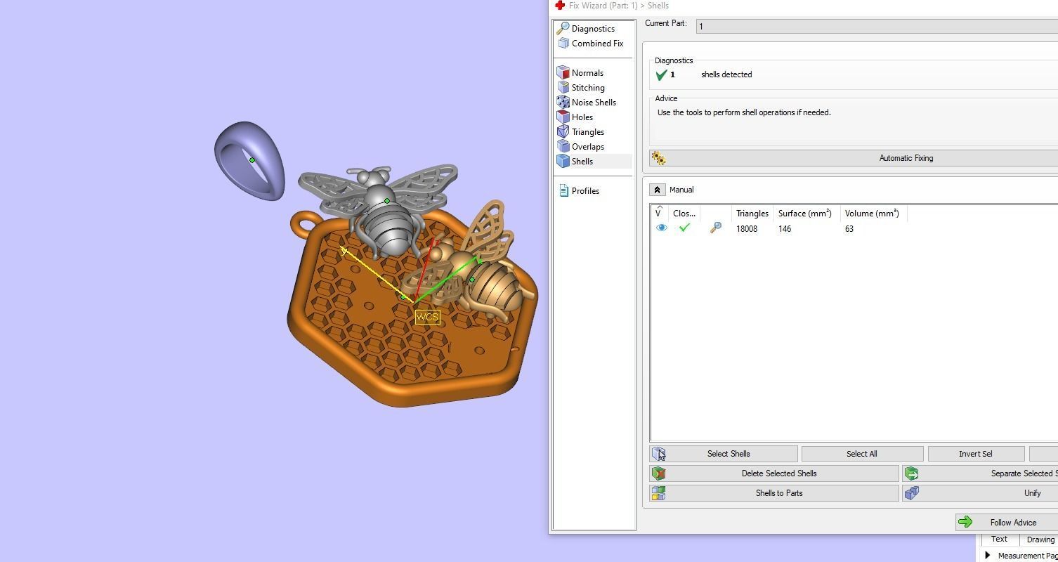 Bee Pendant 3D print model_14