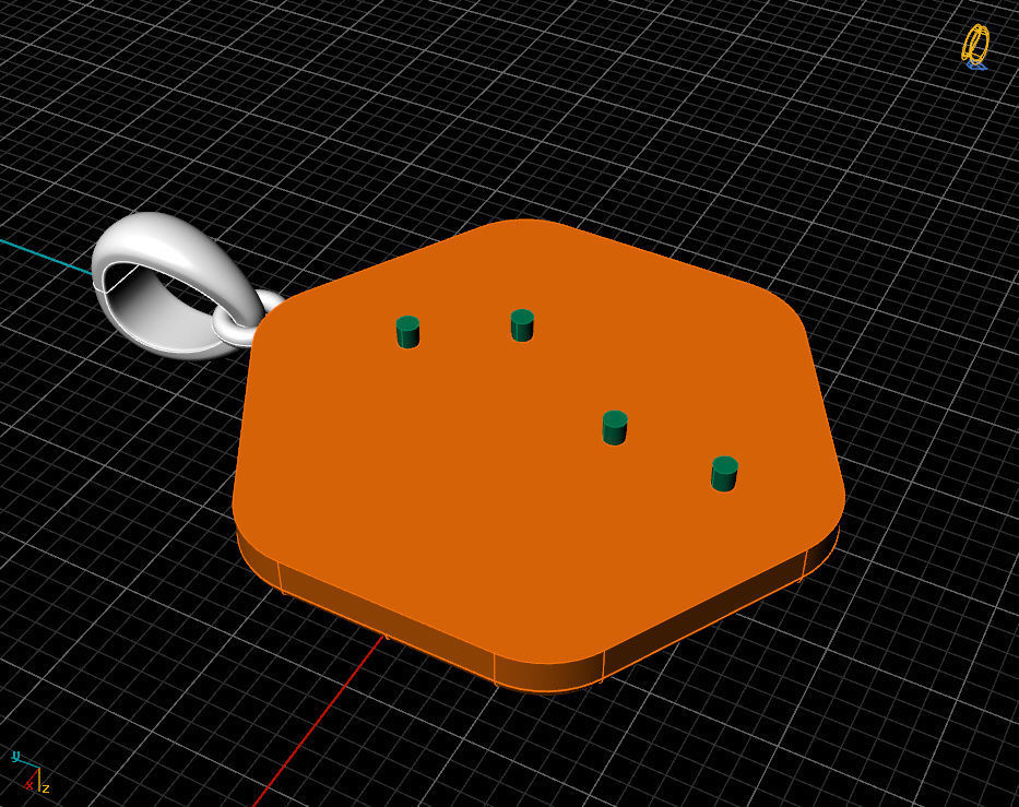 Bee Pendant 3D print model_11