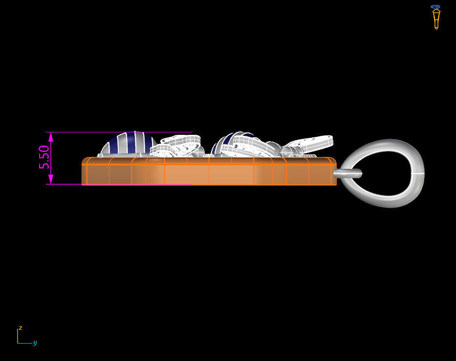 Bee Pendant 3D print model_8