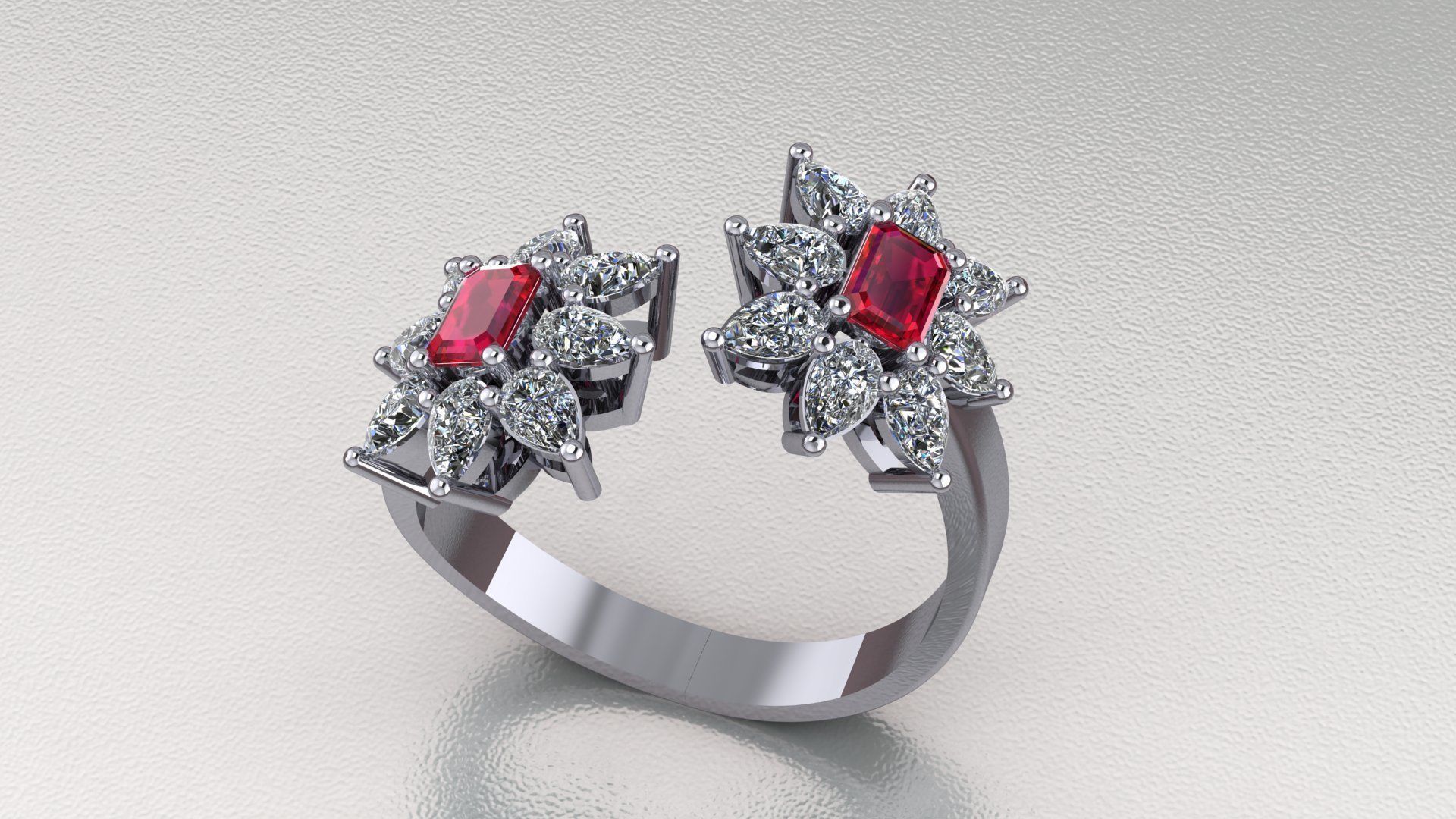 Diamond ring 3D print model_3