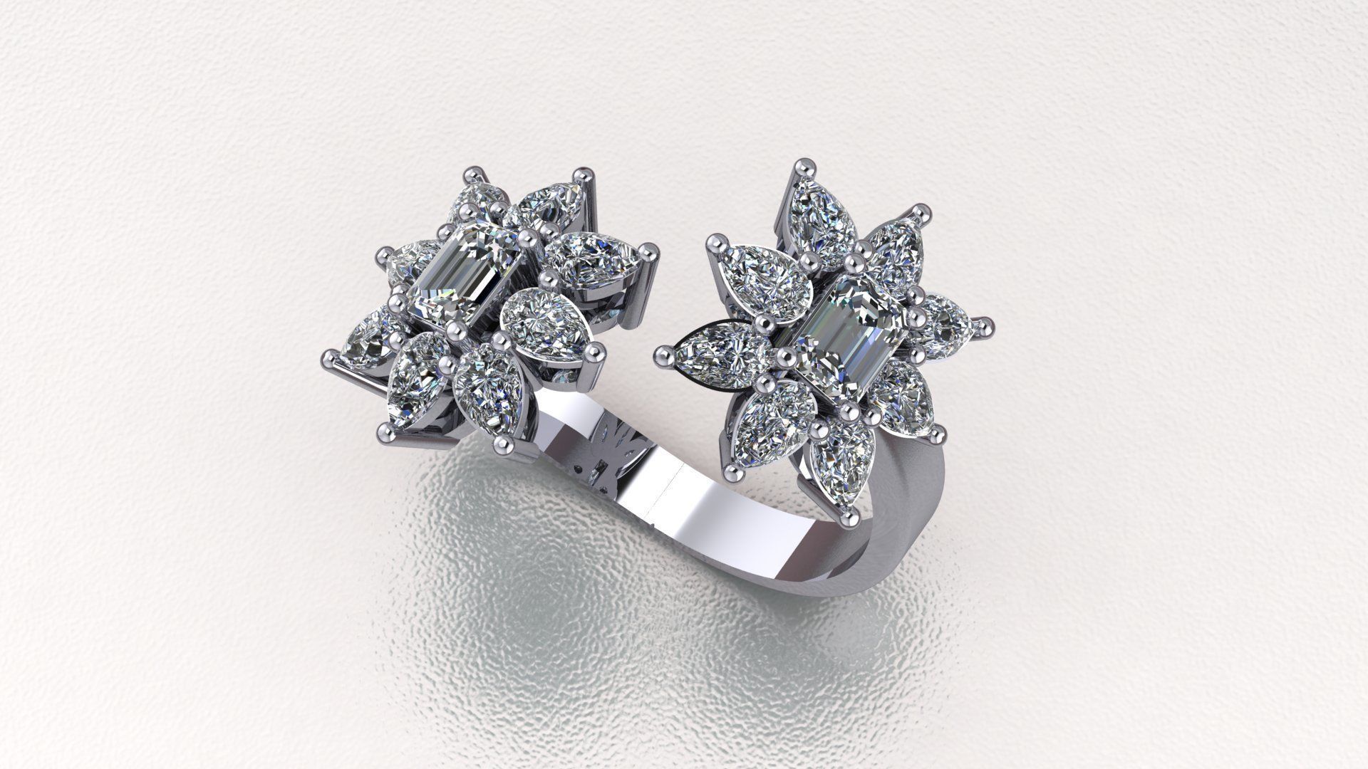 Diamond ring 3D print model_2