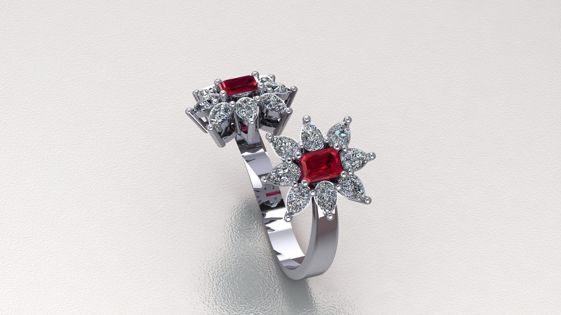 Diamond ring 3D print model_4