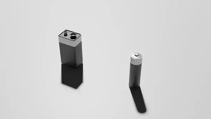 Batteries AAA and square