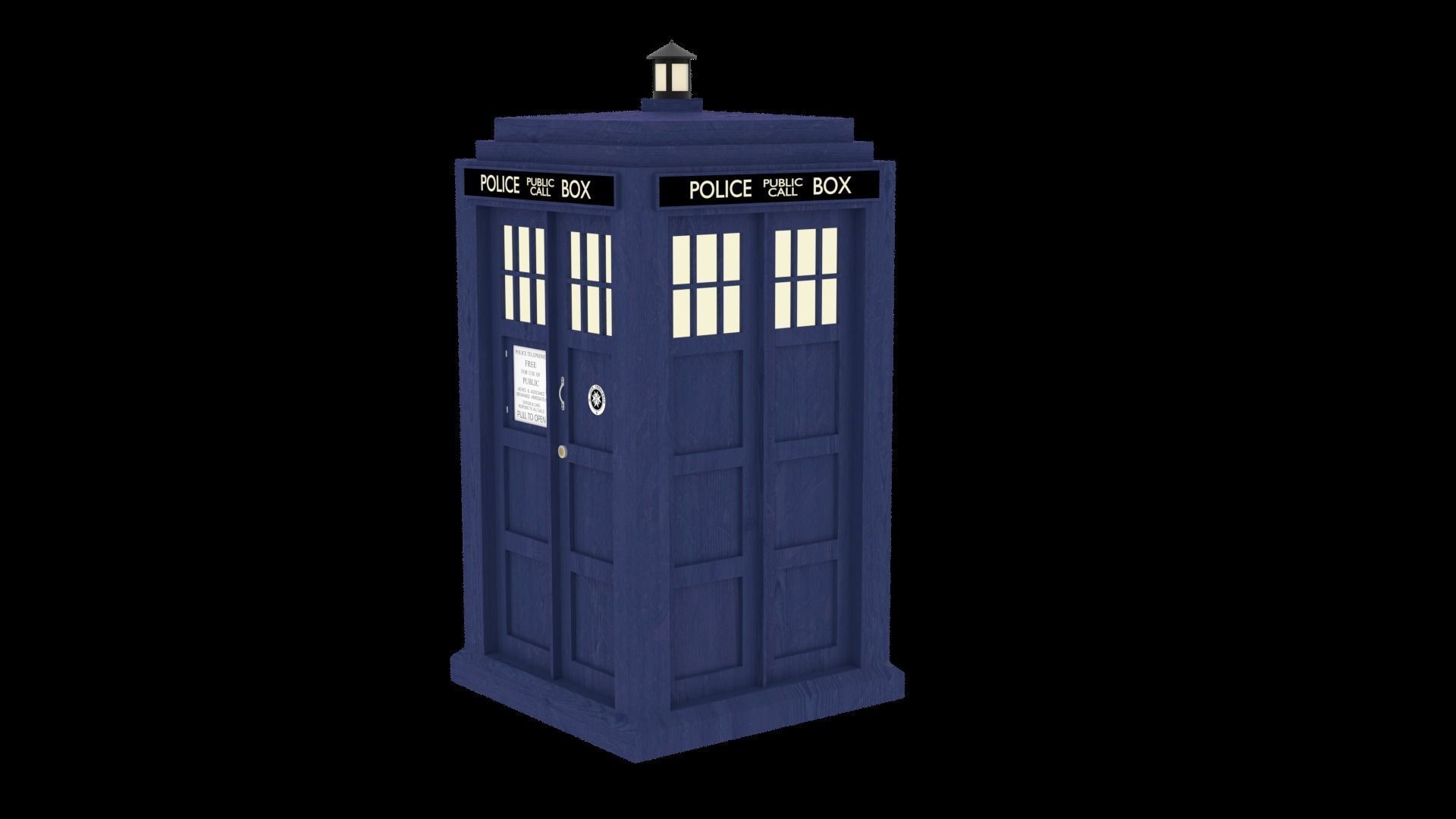 TARDIS police box 3D model_1