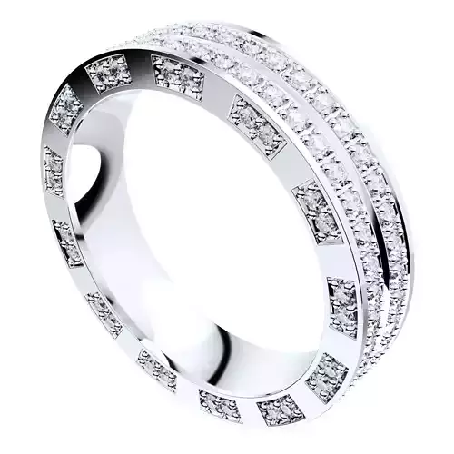 Wedding Set Ring Women And Men Ring CAD Design-V12VB