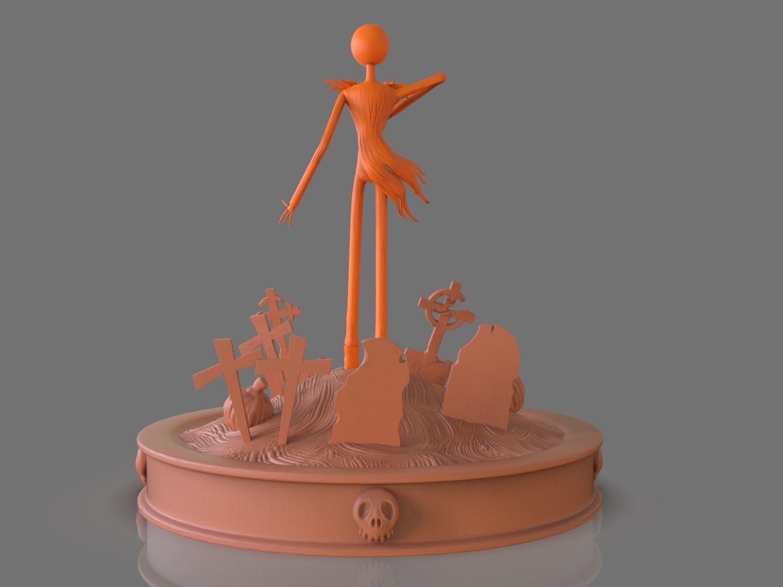 Jack Skelligton Sculpture 3D print model_4