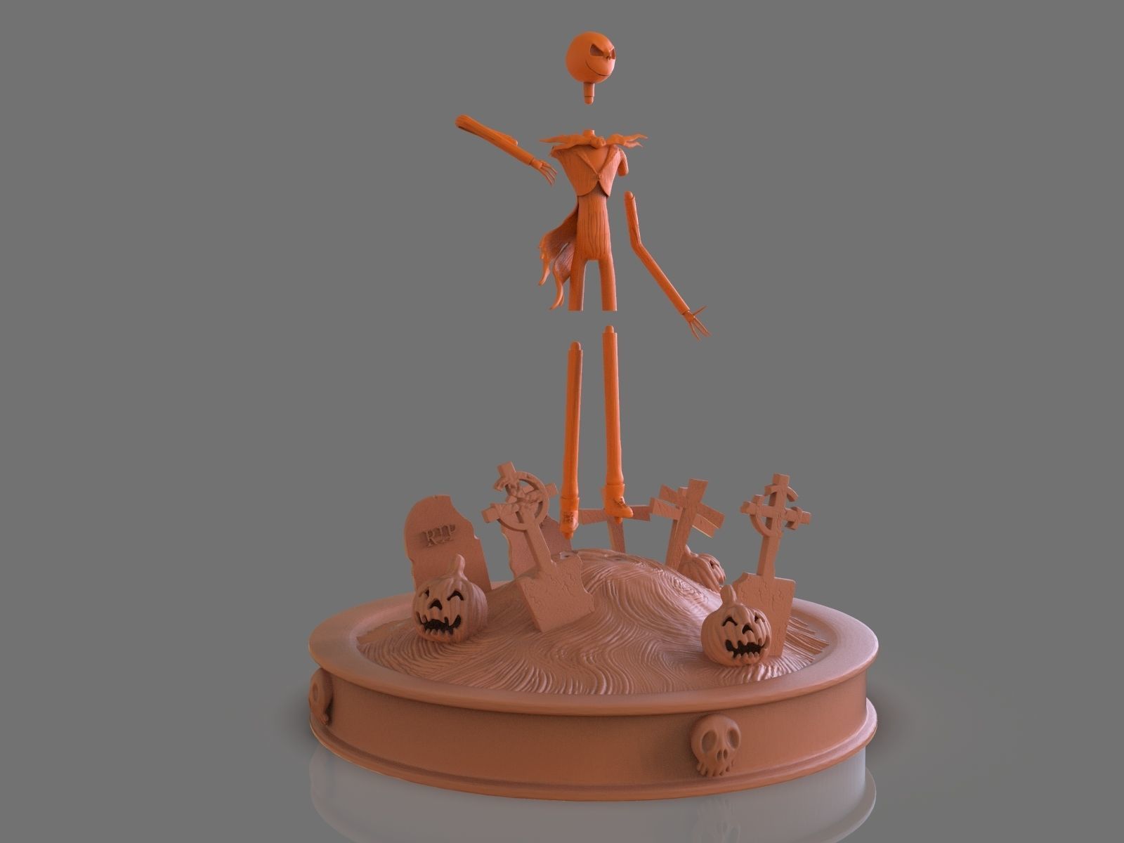 Jack Skelligton Sculpture 3D print model_22