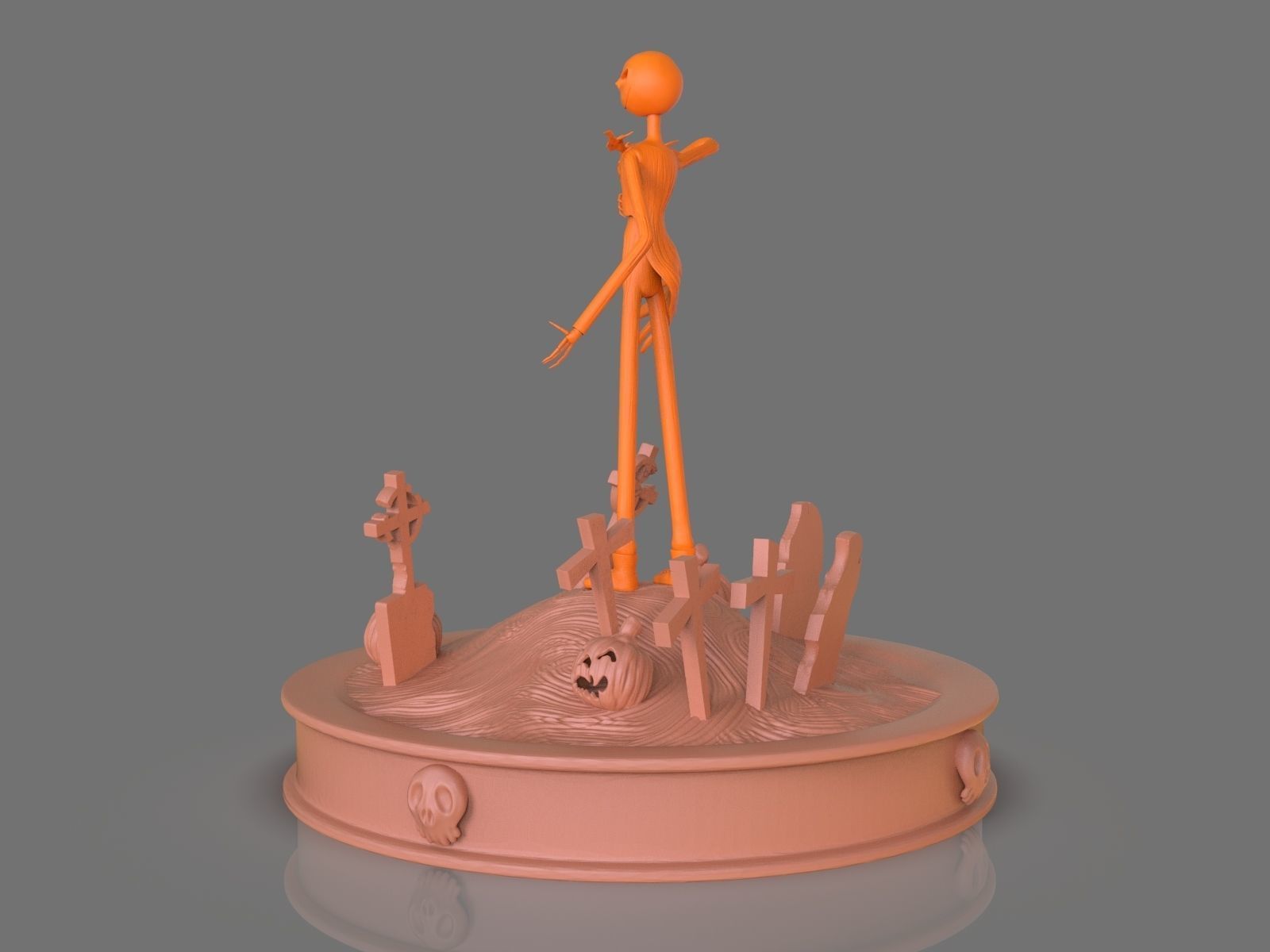 Jack Skelligton Sculpture 3D print model_6