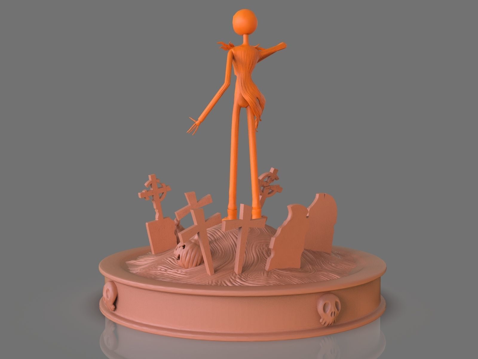 Jack Skelligton Sculpture 3D print model_3