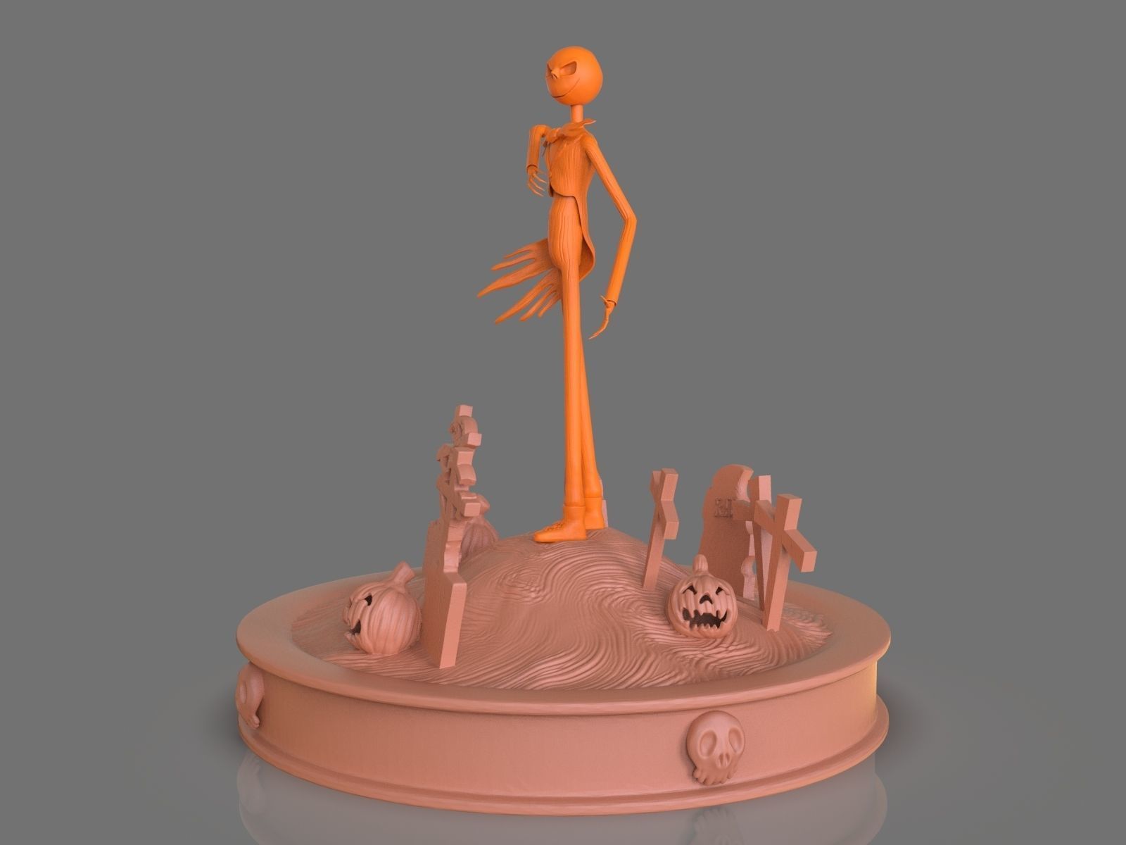 Jack Skelligton Sculpture 3D print model_1
