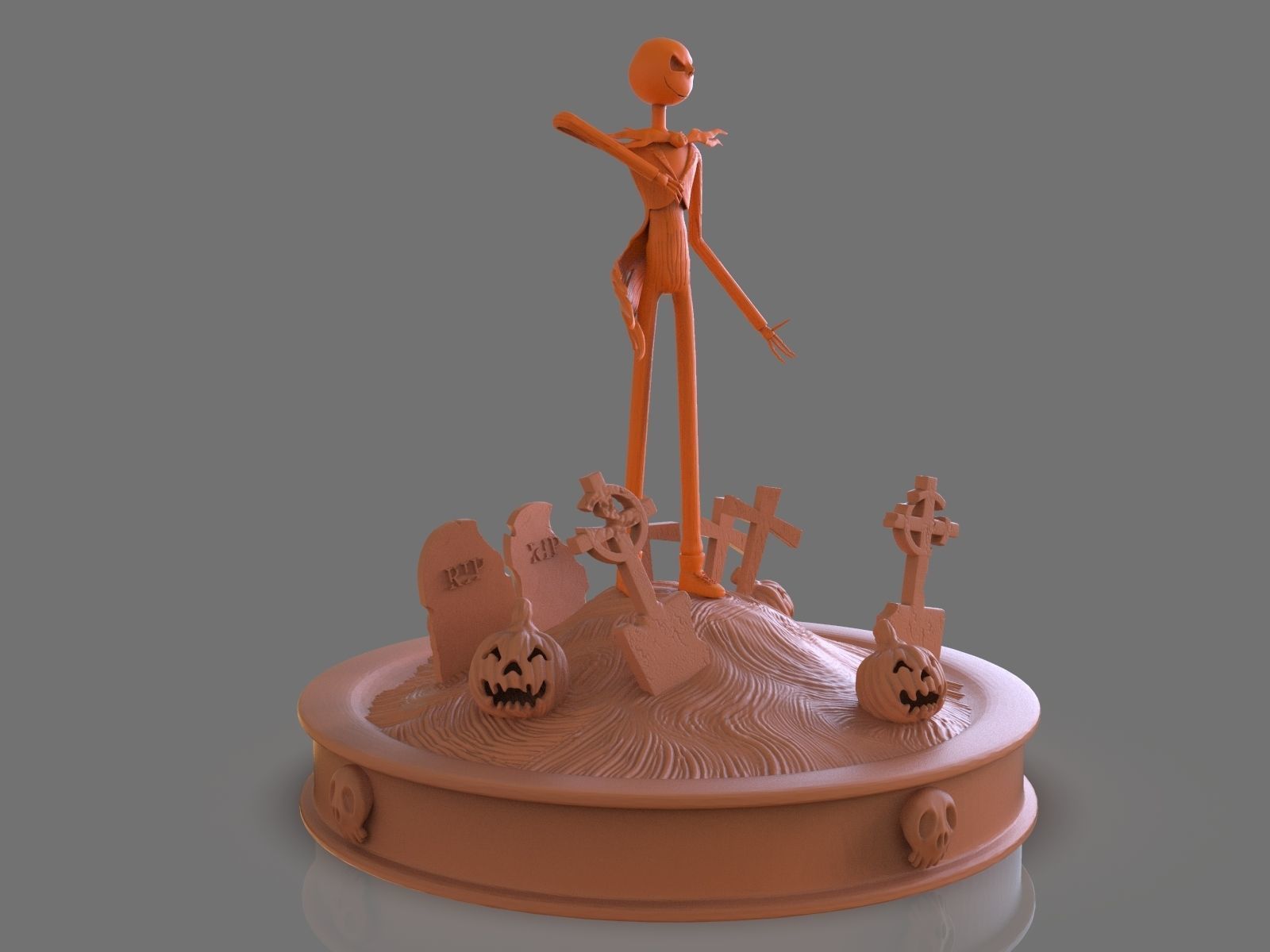 Jack Skelligton Sculpture 3D print model_14