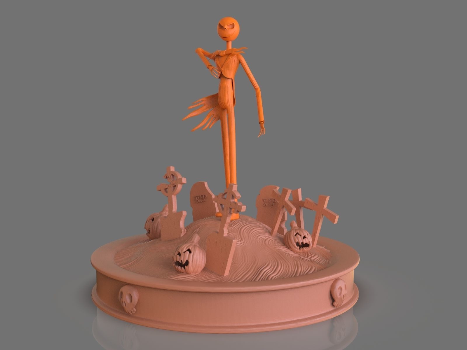 Jack Skelligton Sculpture 3D print model_5