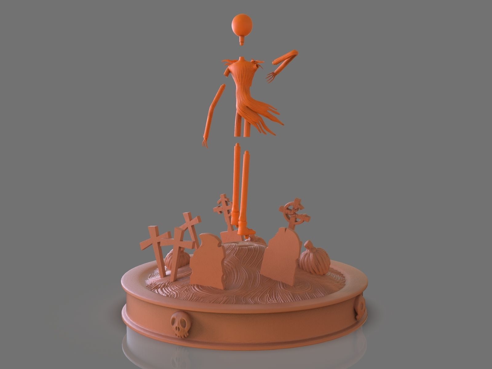 Jack Skelligton Sculpture 3D print model_16
