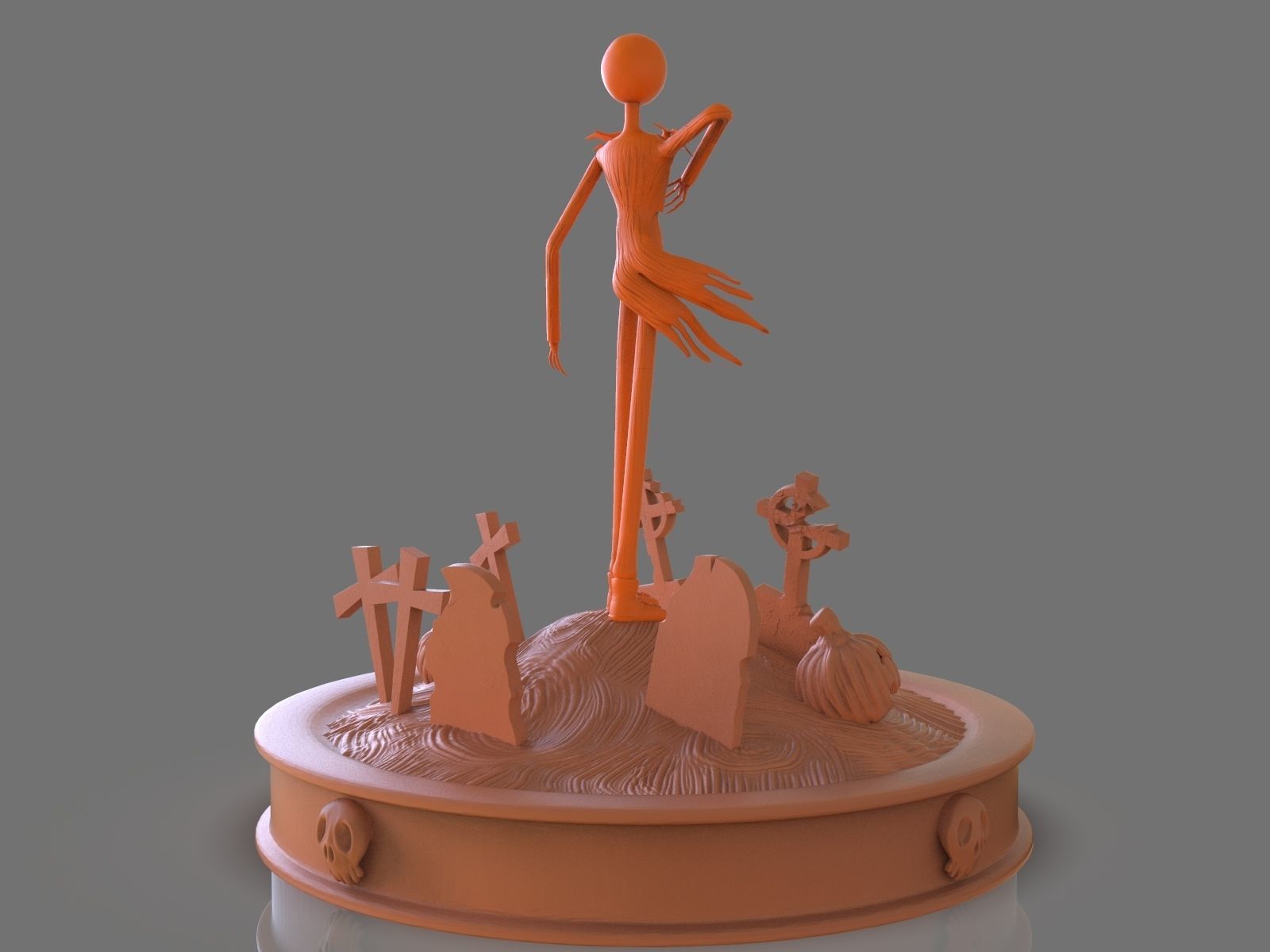 Jack Skelligton Sculpture 3D print model_2