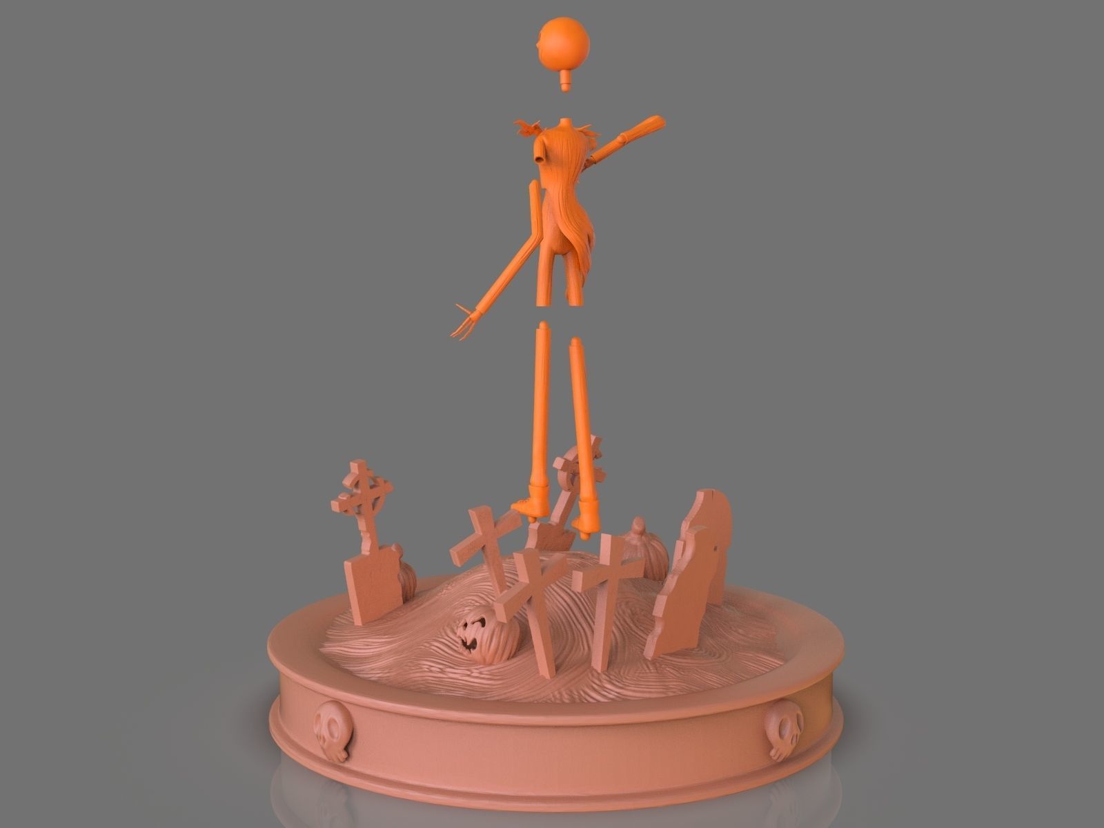 Jack Skelligton Sculpture 3D print model_21