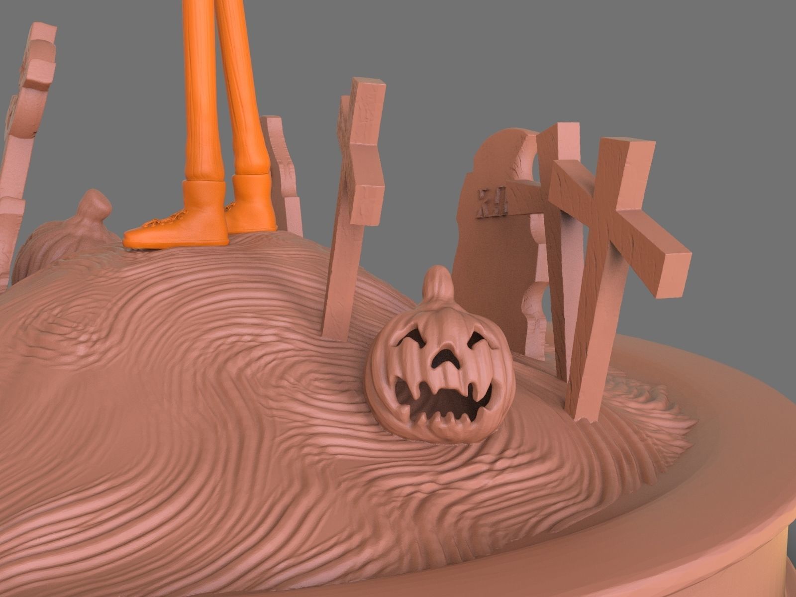 Jack Skelligton Sculpture 3D print model_32