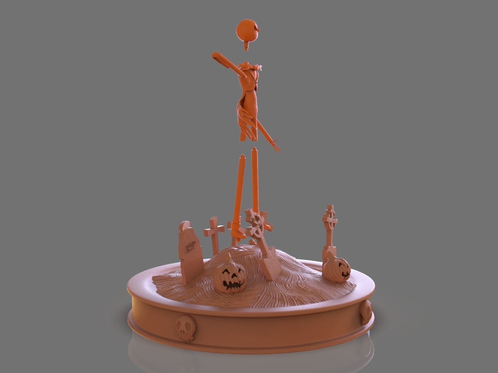 Jack Skelligton Sculpture 3D print model_18
