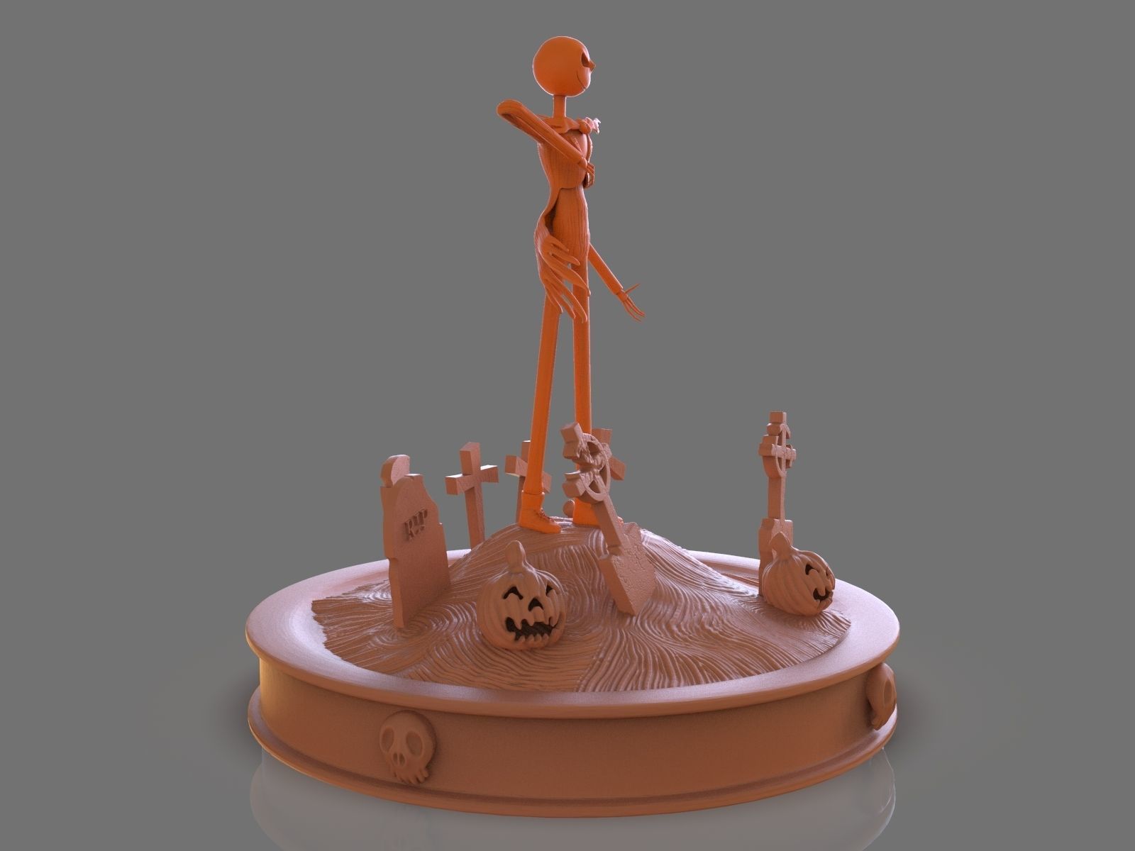 Jack Skelligton Sculpture 3D print model_15