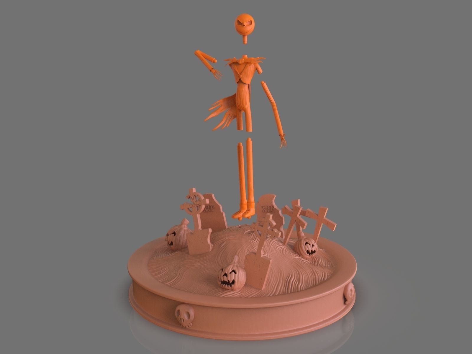 Jack Skelligton Sculpture 3D print model_8
