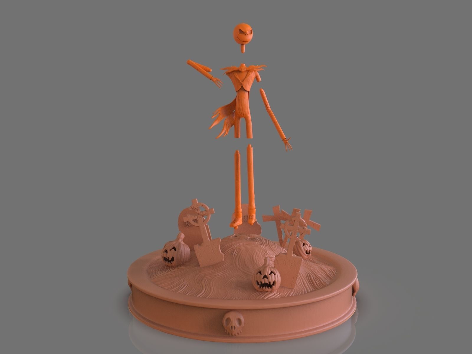 Jack Skelligton Sculpture 3D print model_10