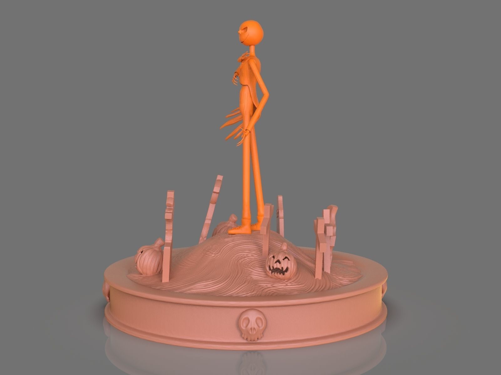 Jack Skelligton Sculpture 3D print model_7