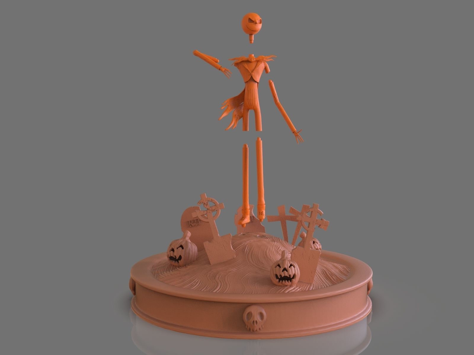 Jack Skelligton Sculpture 3D print model_24