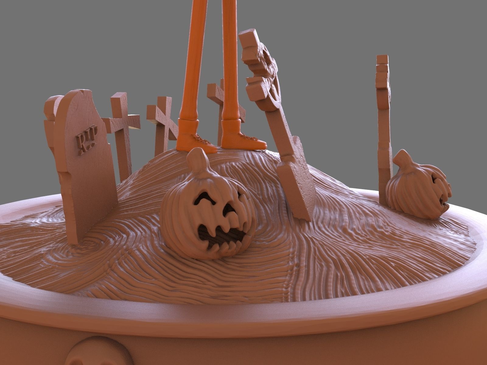 Jack Skelligton Sculpture 3D print model_33