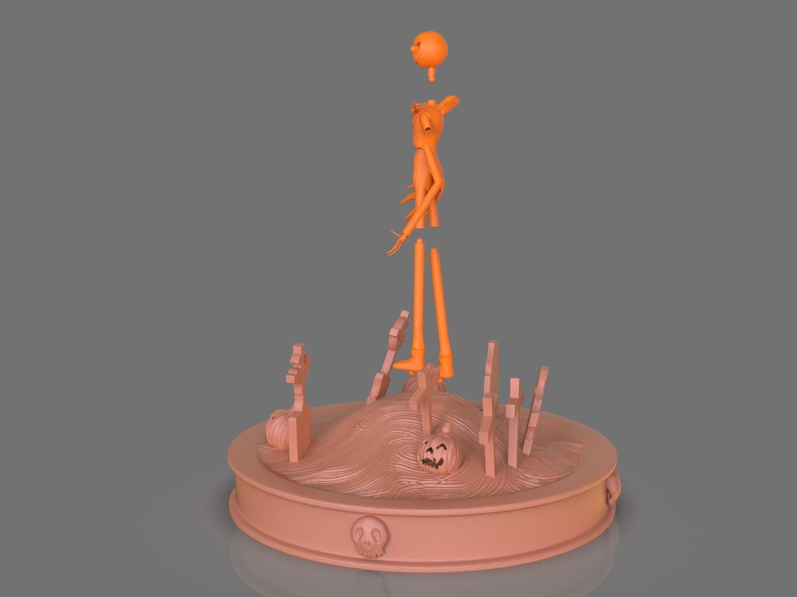 Jack Skelligton Sculpture 3D print model_12