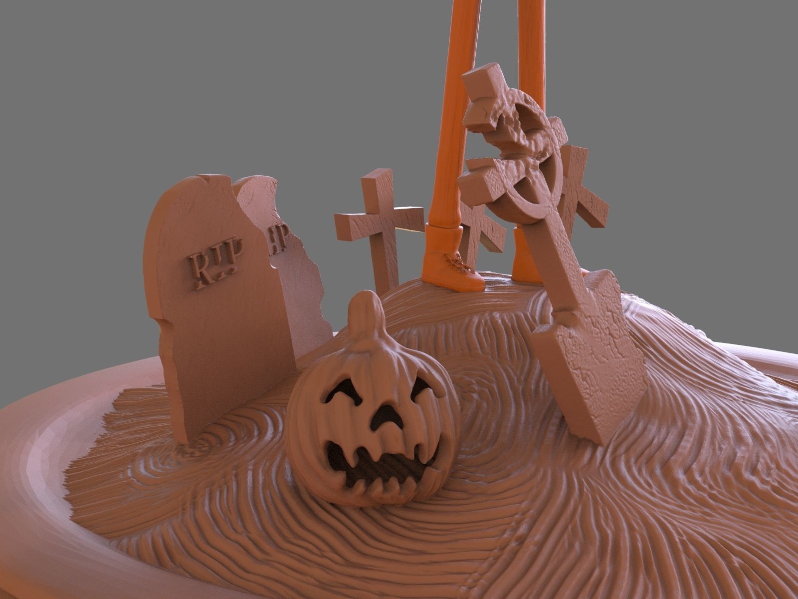 Jack Skelligton Sculpture 3D print model_31