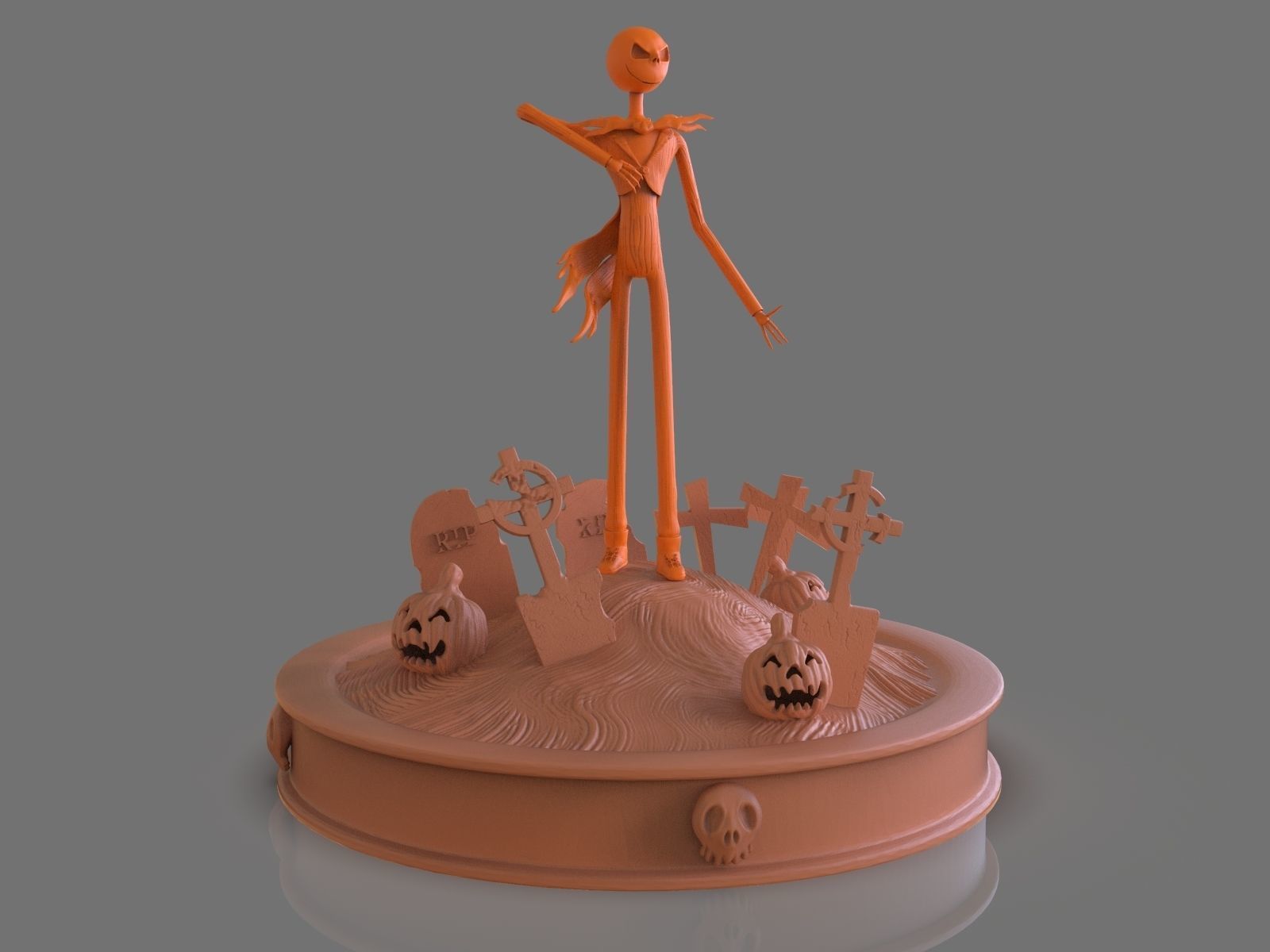 Jack Skelligton Sculpture 3D print model_11