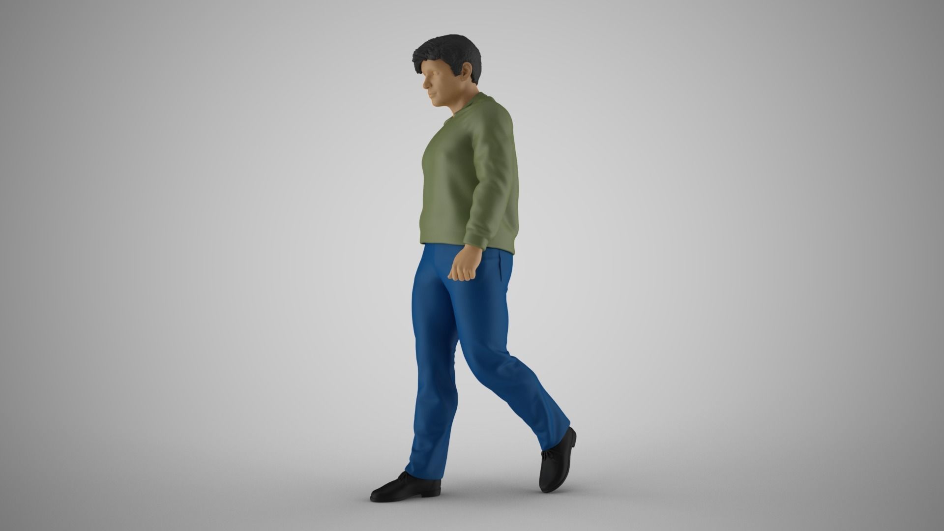 Charismatic man in sweater 3D print model_10