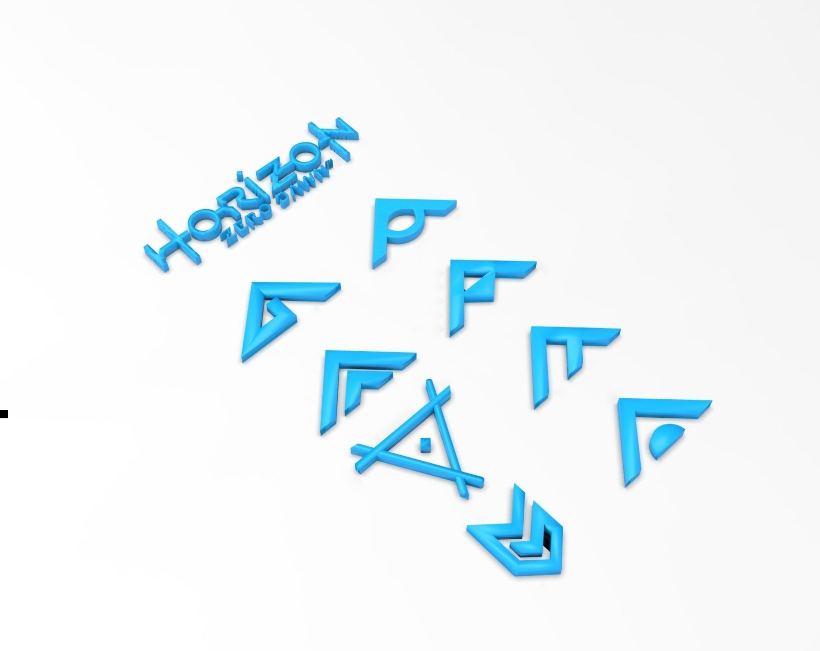 horizon zero dawn and symbol 3D print model_1