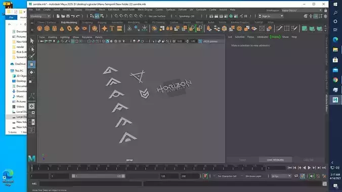 horizon zero dawn and symbol 3D print model
