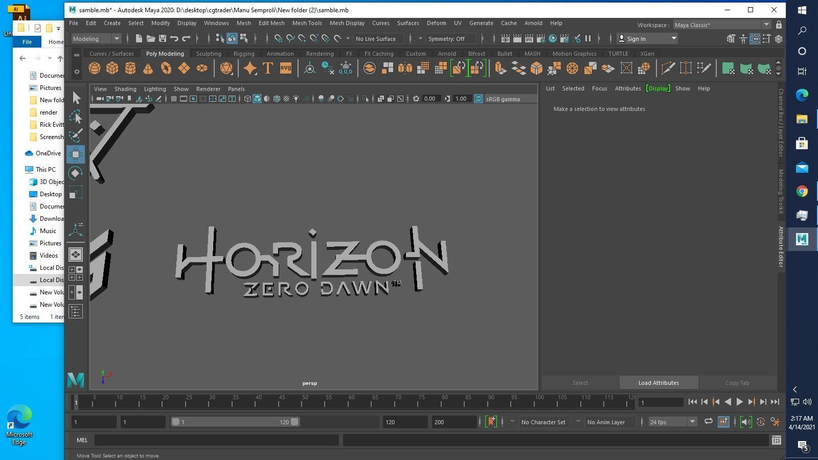 horizon zero dawn and symbol 3D print model_6