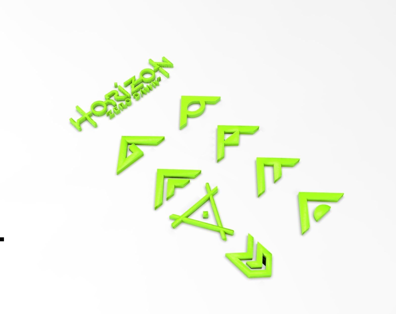 horizon zero dawn and symbol 3D print model_2