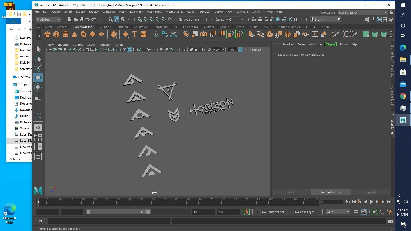 horizon zero dawn and symbol 3D print model_3